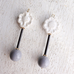 陶器flowerピアス(イヤリング)