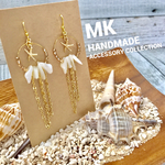 ホワイトターコイズ&スターフィッシュ♡フープピアスorイヤリングor樹脂