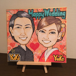 ウェディング ウェルカムボードに似顔絵^_^