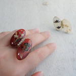 ダブルflowerリング(ワイン)