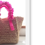 リボンハンドルかごバック