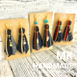 デニム&スウェードタッセル♡ピアスorイヤリングor樹脂