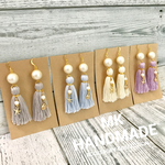 コットンパール&マーメイドタッセル♡ピアスorイヤリングor樹脂