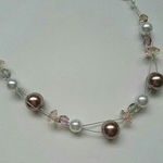 【夏物処分】ビーズの軽やかネックレス【送料込み】