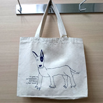 Bull Terrier キャンバス☆トート (ホワイト)