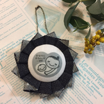 再販 おしゃれ妊婦さんに☆デニム マタニティ ロゼット