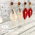 大ぶりべっ甲&フェザー♡ピアスorイヤリングor樹脂