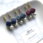 ヴィンテージ風 マットキューブピアス♡