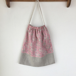 大人の着替え袋 リバティ カペル×リネン『1点もの』