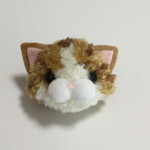 ポンポン ねこ 茶