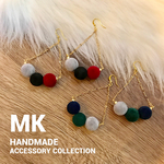 3色ベロア♡ピアスorイヤリングor樹脂