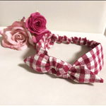チェックヘアバンド