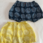 北欧調フラワーサークル☆ダブルガーゼのかぼちゃパンツ【イエロー】【80】