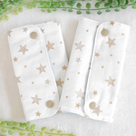 【ホワイトほし柄✖️デニム】エルゴ用よだれカバー♡お値下げ中