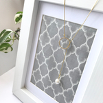 コットンパールとツイストフープのラリエット