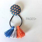 No.17 六角ドットおめかしタッセルへアゴム