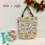 カフェ柄ミニバッグ❁ちょっとそこまでに便利