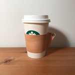 レザー コーヒースリーブ ハトメ:アンティーク 本革