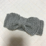 グレー✴︎ニットリボンヘアバンド
