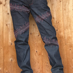 ジグザグステッチジーンズ