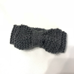 ニットリボンヘアバンド✩チャコールグレー