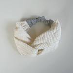 ヘアターバン (結び) ☆ ポコポコやわらかニット オフホワイト