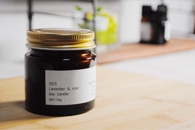 003 lavender rose ラベンダー ローズ soy candle ハンドメイド