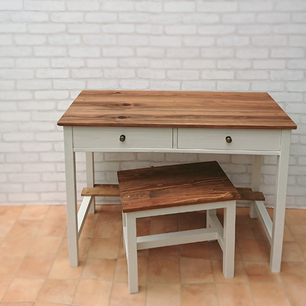 取手が選べる workdesk ワークデスク ミルキーホワイト オーク