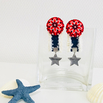 シルバースター&ペイズリーボタンピアス