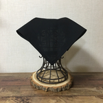 再販3  三角巾 バンダナ(小学生〜大人女性向き)カフェ風   ブラック