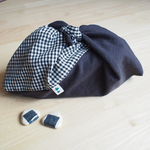 おべんとう包み(あずま袋)黒チェック