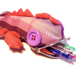 トカゲのペンケース(赤と紫)