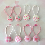 さくらんぼ いちご お花🌼女の子のかわいいくるみボタンヘアゴム