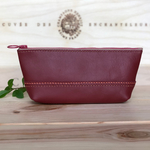 レザー♪ ダークレッドのヌメ革 ペンケース ★ポーチにも