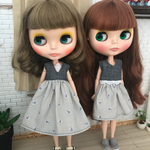 ★SALE★【送料無料】リカちゃん/ブライス 双子コーデ ワンピースセット