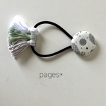 No.35 ペイズリーなおめかしタッセルへアゴム