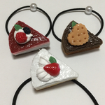 スイーツなヘアゴム ビーズ付き