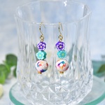 鮮やか花まつりイヤリング・ピアス
