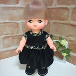 メルちゃん服、ワンピース【ブラック】