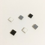 シンプル 美濃焼きの モノトーンタイルピアス ノンホールピアス