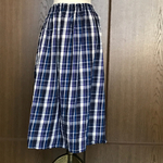 播州織チェックのゴムスカート
