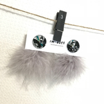 大人シックなマラボーファーピアス シルバー アレルギー対応