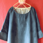 ◆期間限定セール¥2,000引き!!◆水彩風 バブル ゆったりワンピース 紺