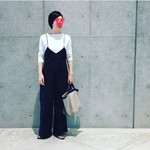 ウエストシェイプ ブラックサロペット