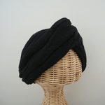 ヘアターバン (結び) ☆ ニット ブラック
