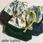 コップ袋☆マチあり巾着袋🤖ロボット柄⭐️男の子⭐️保育園幼稚園