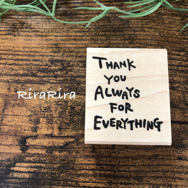 thank you always for everything ラバースタンプ ハンドメイド