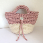 秋冬・麻ひもとズパゲッティのかごバッグ❄️✨