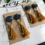 ✴︎ダメージデニム×タッセル☆のピアス&イヤリング✴︎