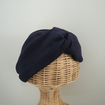 ヘアターバン(結び) ☆ ネイビー リブニット